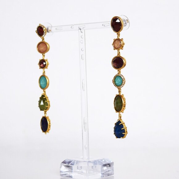 Kate Spade Perfectly Imperfect Semi-Precious Stone Linear Stud Earrings - Picture 7 of 12